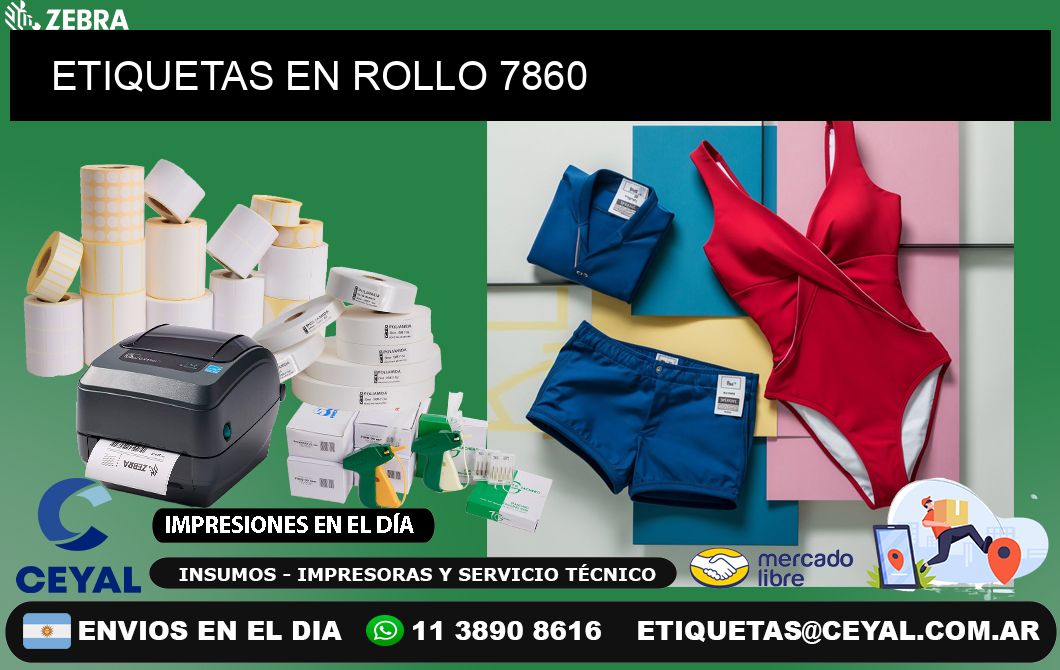 ETIQUETAS EN ROLLO 7860