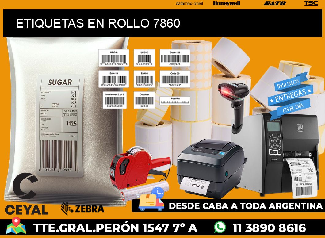 ETIQUETAS EN ROLLO 7860