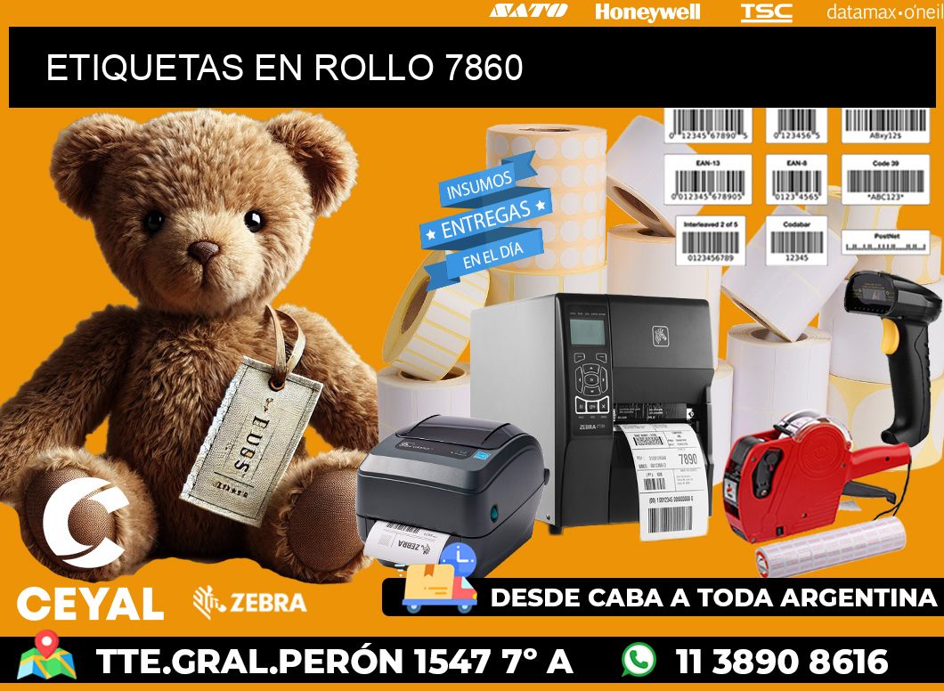 ETIQUETAS EN ROLLO 7860