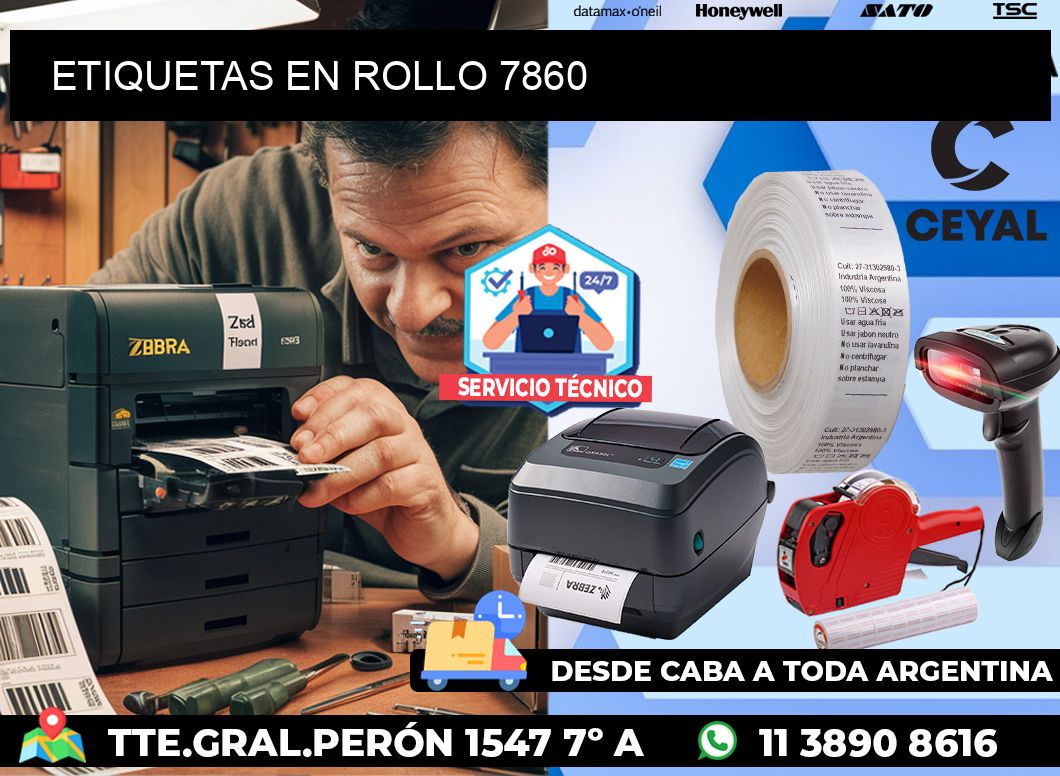 ETIQUETAS EN ROLLO 7860