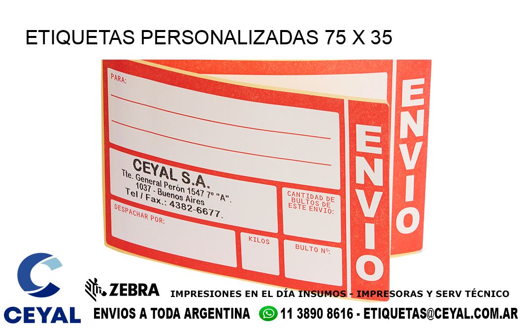 ETIQUETAS PERSONALIZADAS 75 x 35