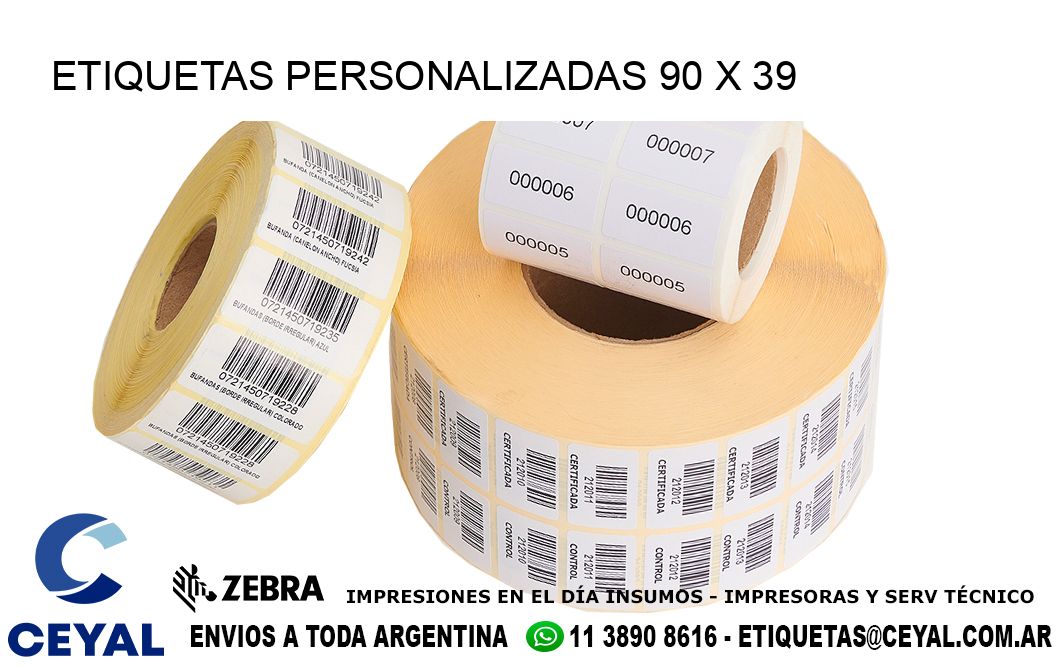 ETIQUETAS PERSONALIZADAS 90 x 39