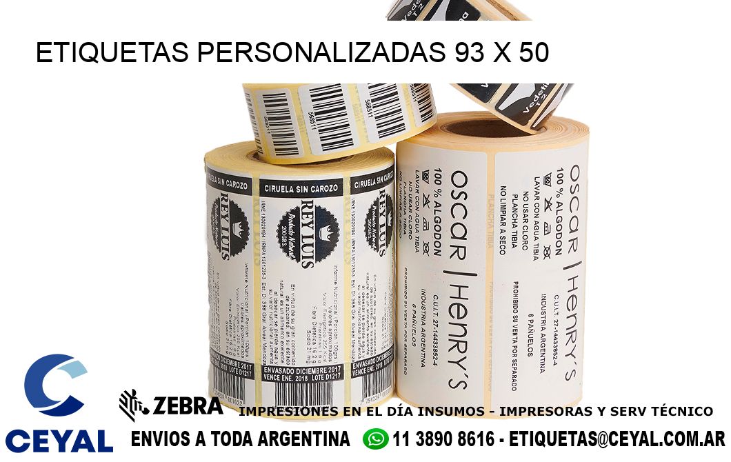 ETIQUETAS PERSONALIZADAS 93 x 50