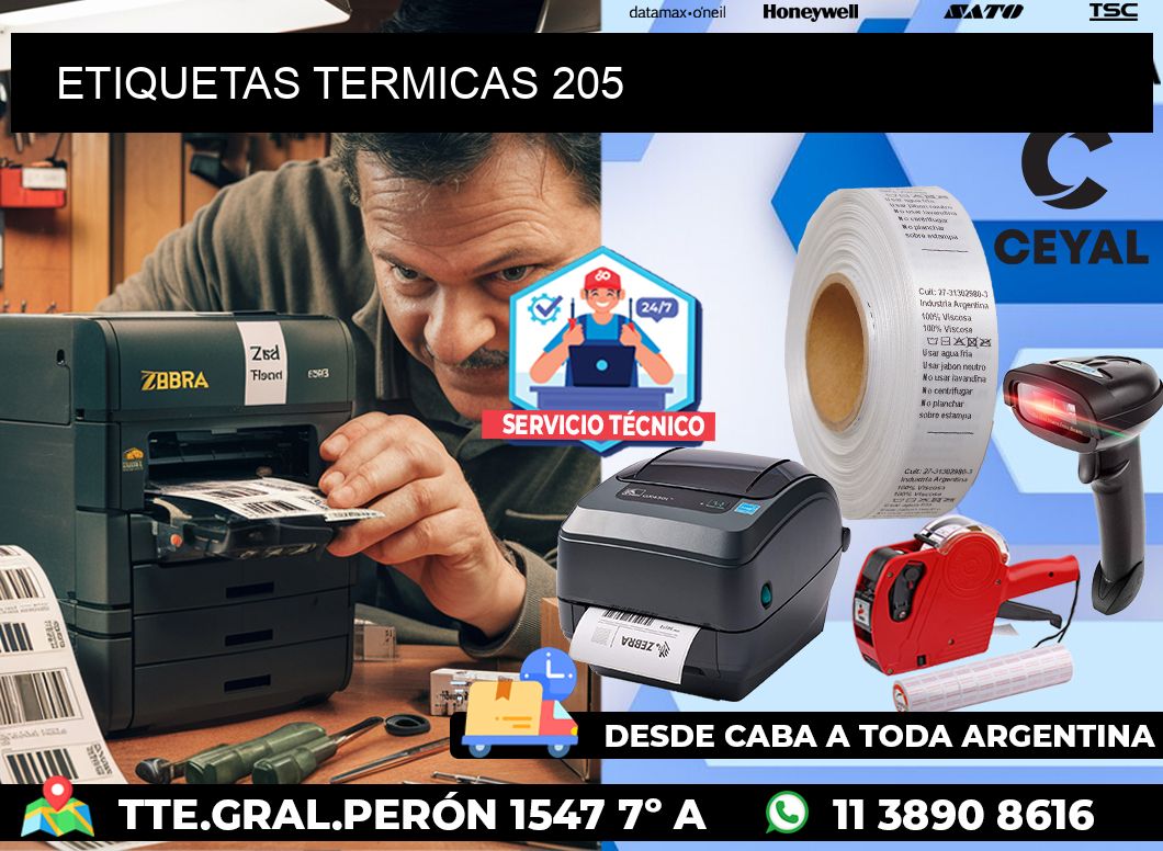 ETIQUETAS TERMICAS 205