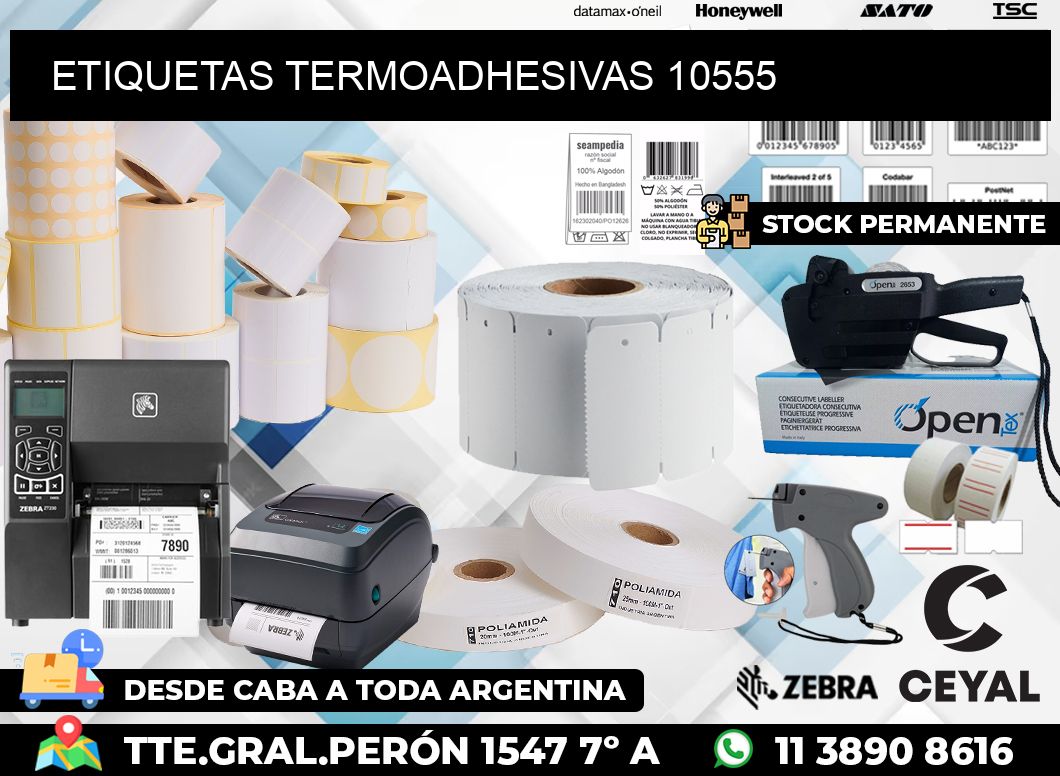 ETIQUETAS TERMOADHESIVAS 10555