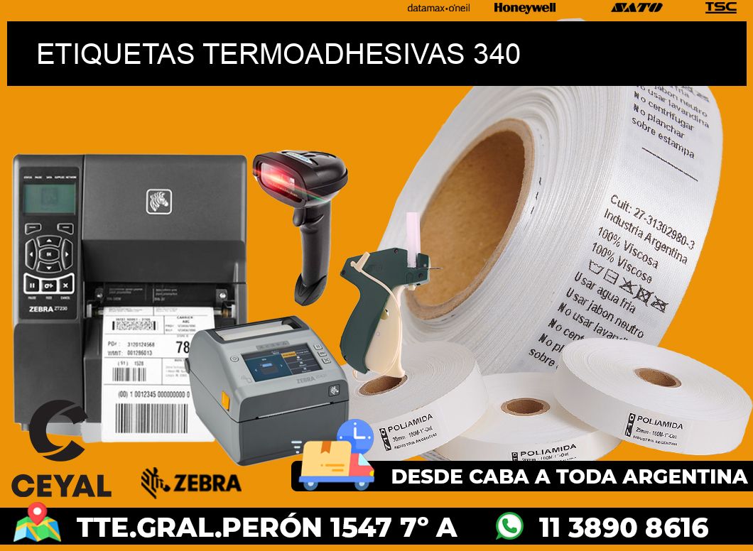 ETIQUETAS TERMOADHESIVAS 340