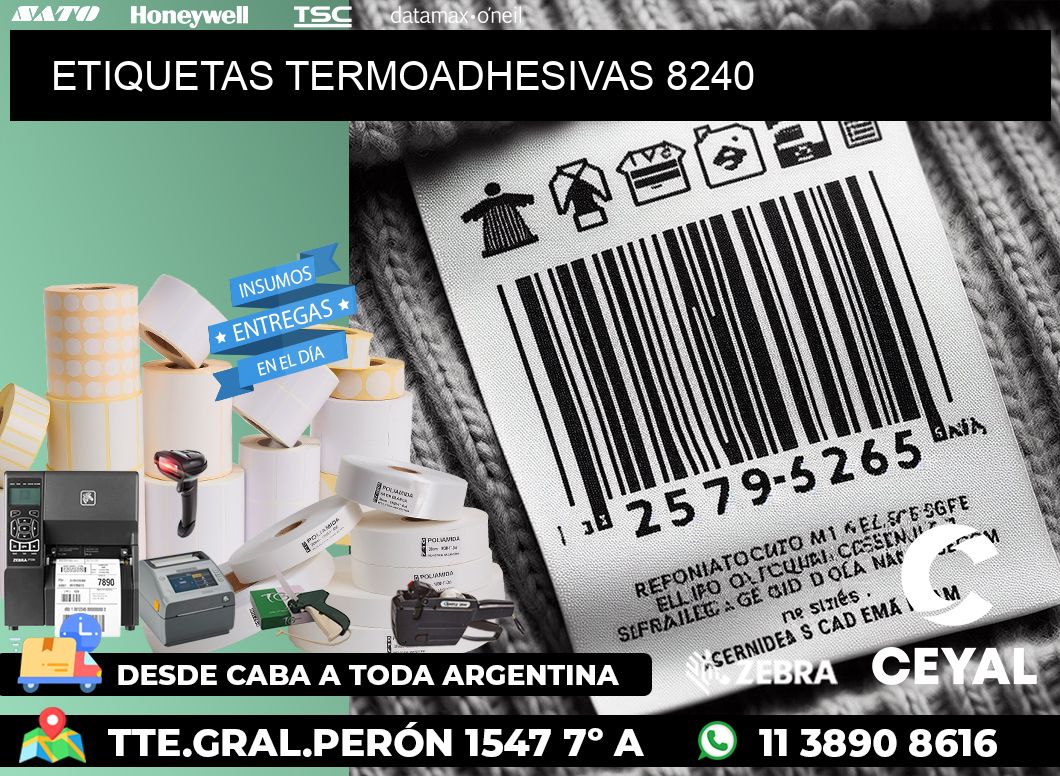 ETIQUETAS TERMOADHESIVAS 8240