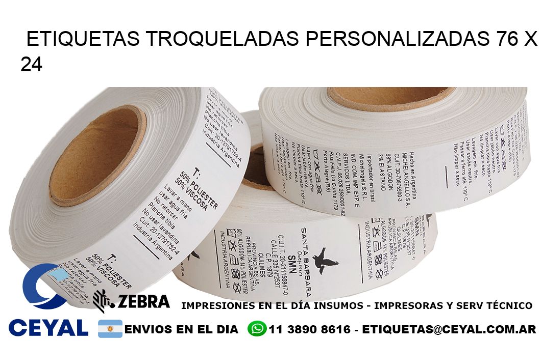 ETIQUETAS TROQUELADAS PERSONALIZADAS 76 x 24