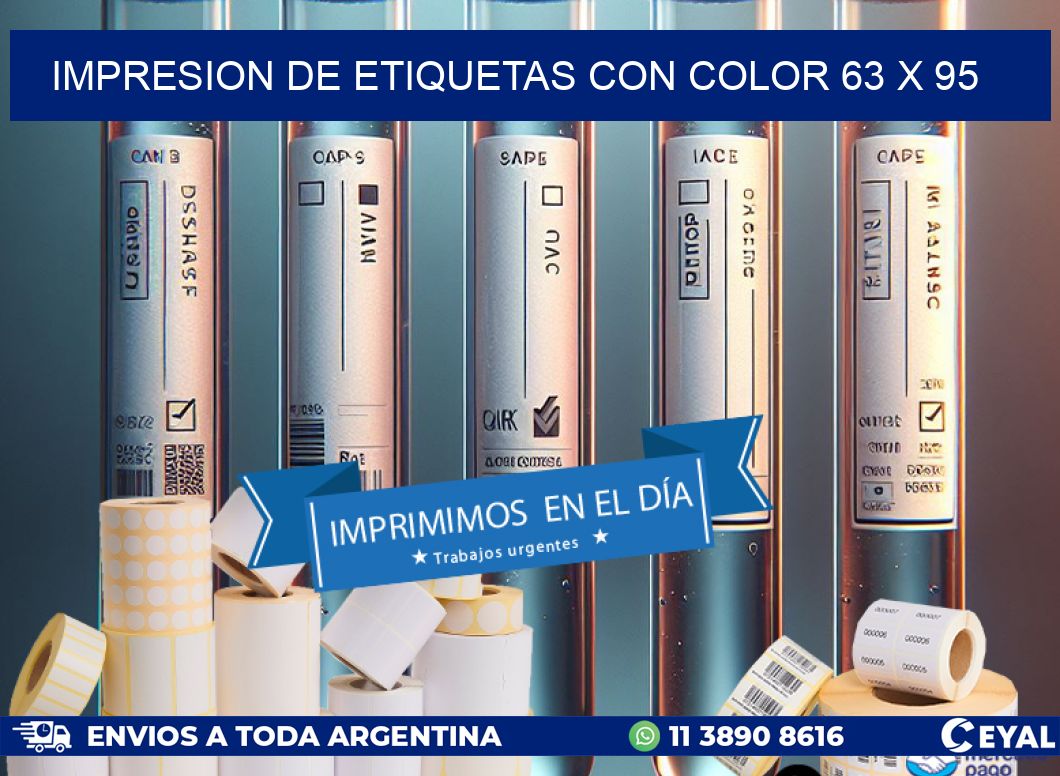 IMPRESION DE ETIQUETAS CON COLOR 63 x 95