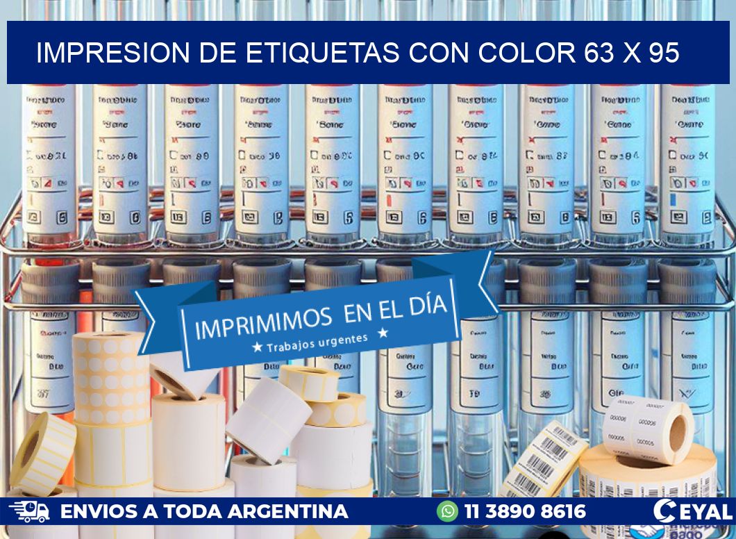 IMPRESION DE ETIQUETAS CON COLOR 63 x 95