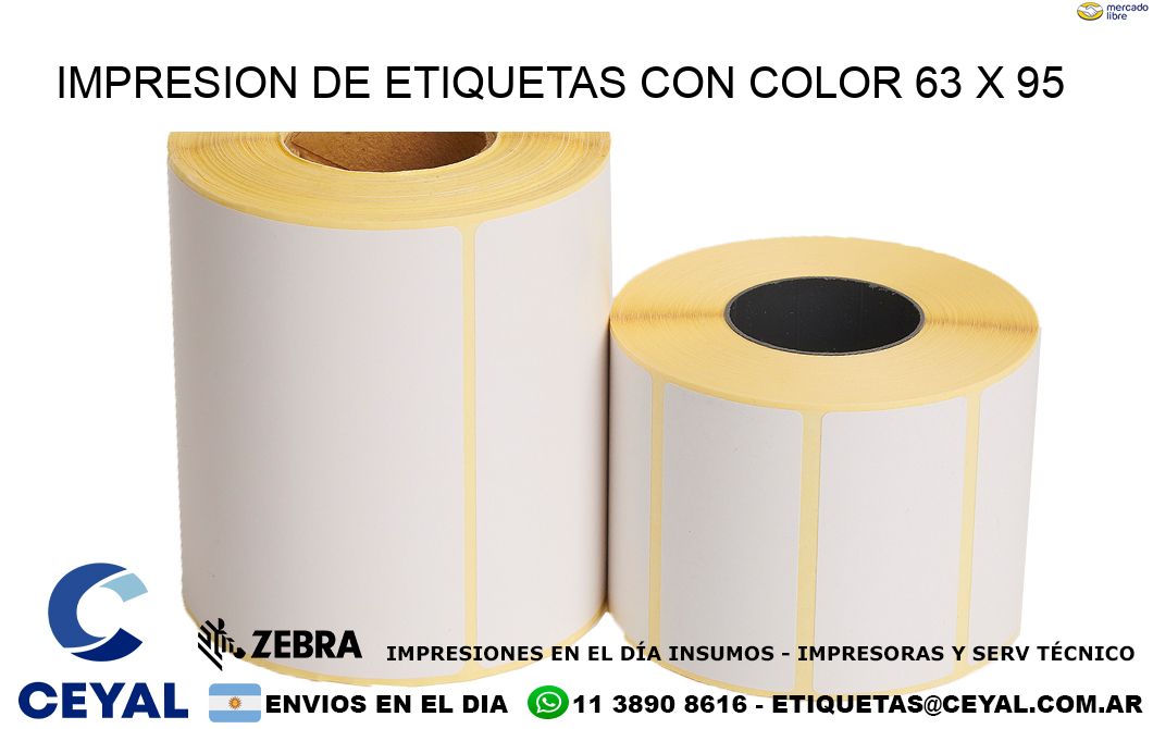 IMPRESION DE ETIQUETAS CON COLOR 63 x 95