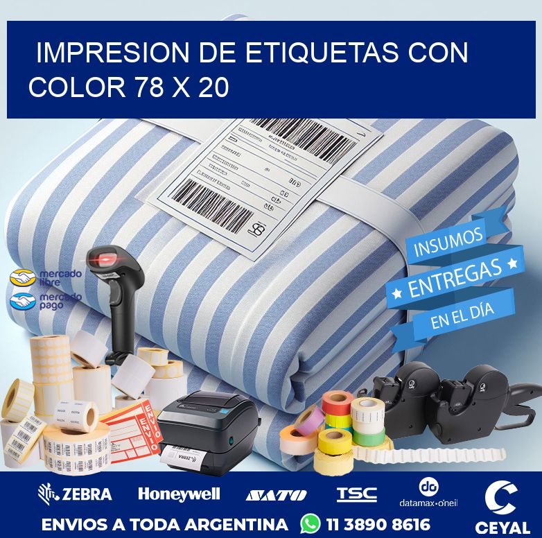 IMPRESION DE ETIQUETAS CON COLOR 78 x 20