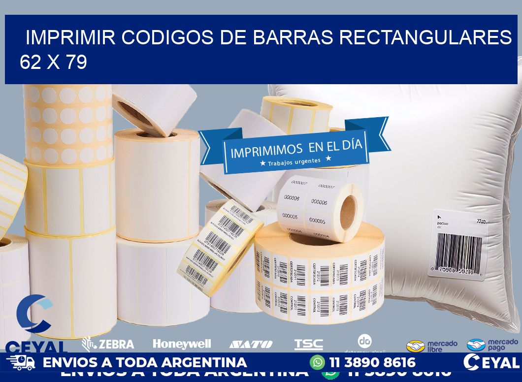 IMPRIMIR CODIGOS DE BARRAS RECTANGULARES 62 x 79