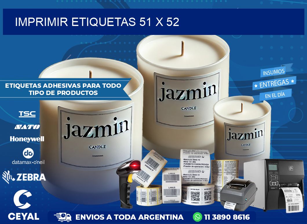 IMPRIMIR ETIQUETAS 51 x 52