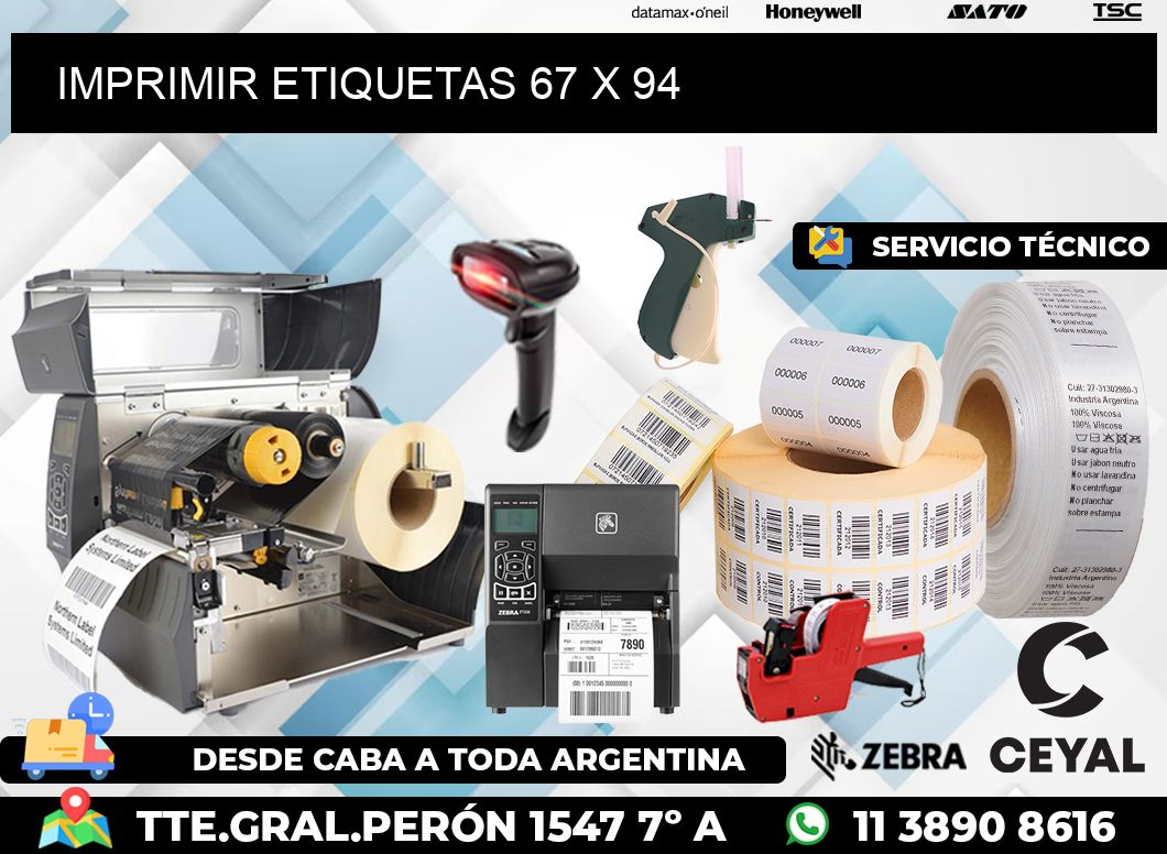 IMPRIMIR ETIQUETAS 67 x 94