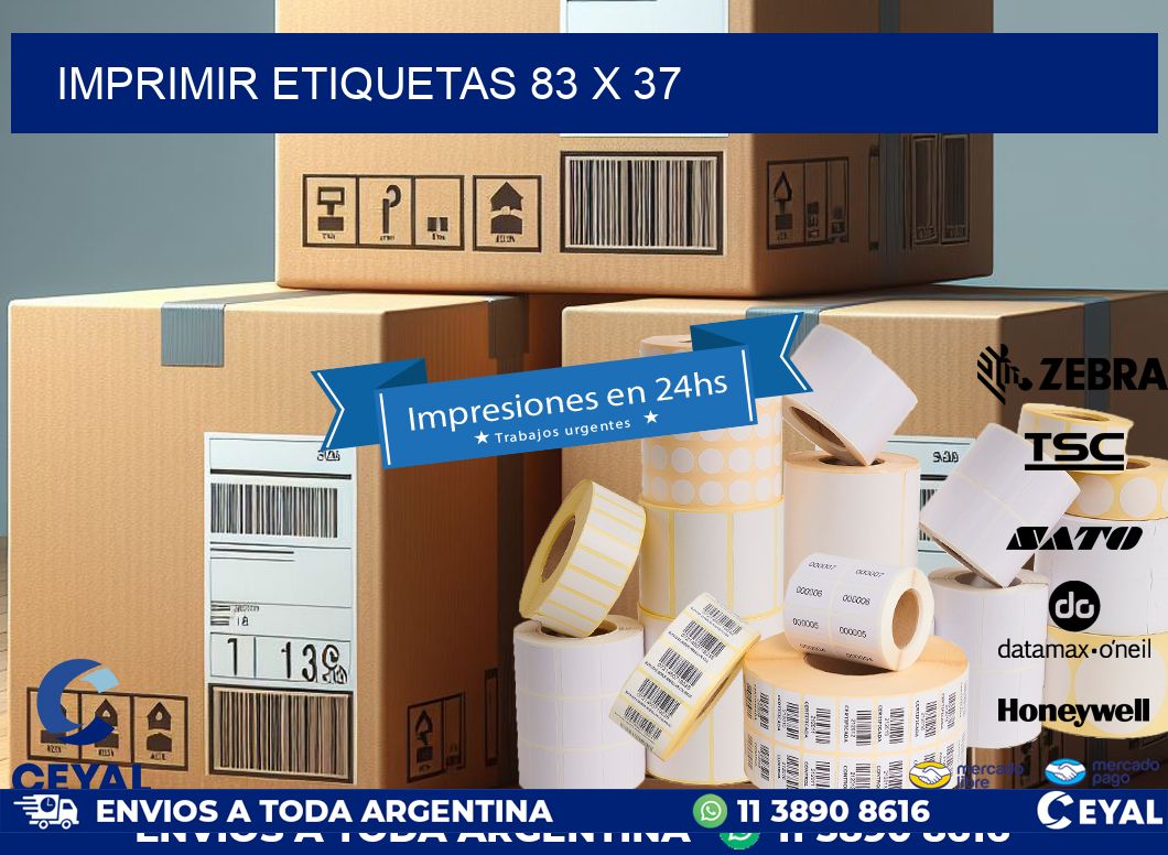 IMPRIMIR ETIQUETAS 83 x 37