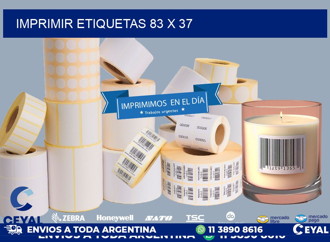 IMPRIMIR ETIQUETAS 83 x 37