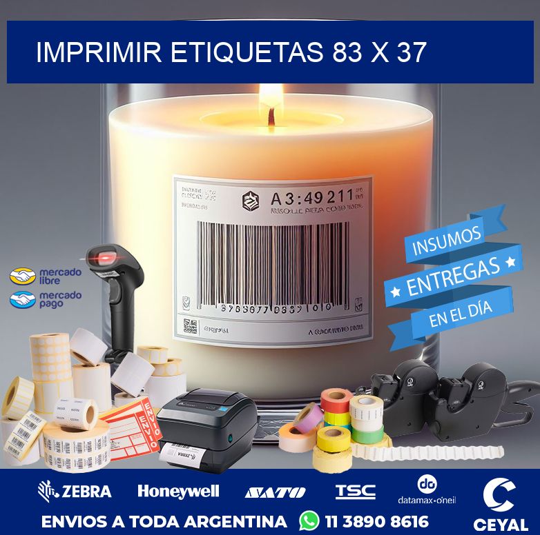 IMPRIMIR ETIQUETAS 83 x 37