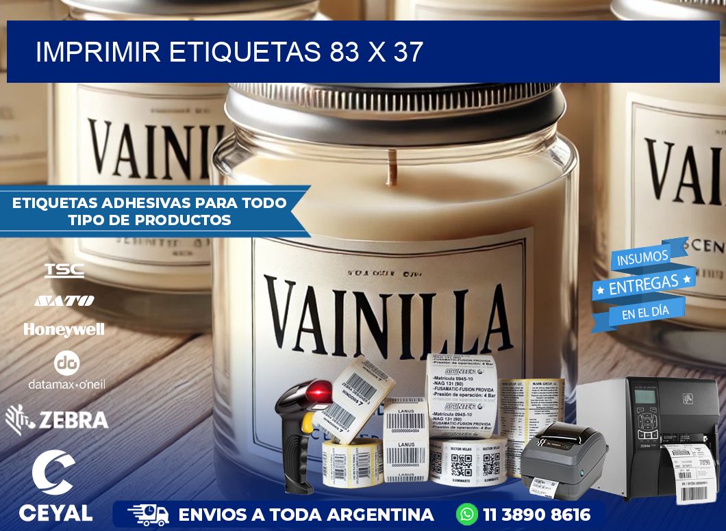 IMPRIMIR ETIQUETAS 83 x 37