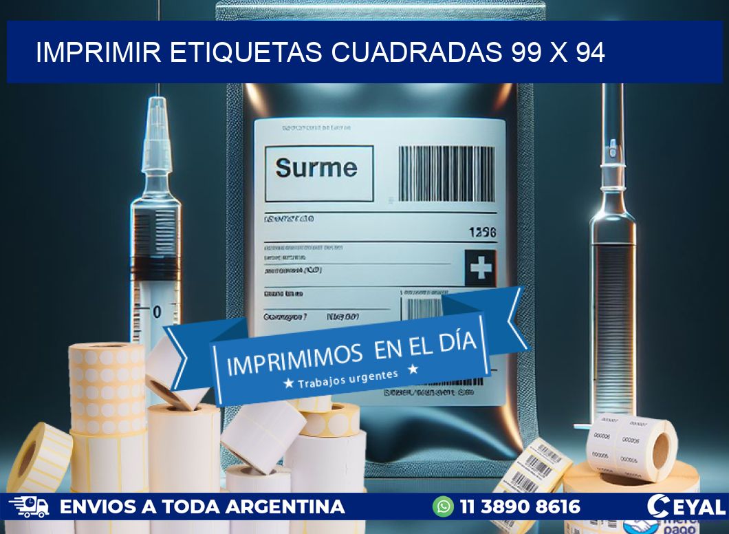IMPRIMIR ETIQUETAS CUADRADAS 99 x 94