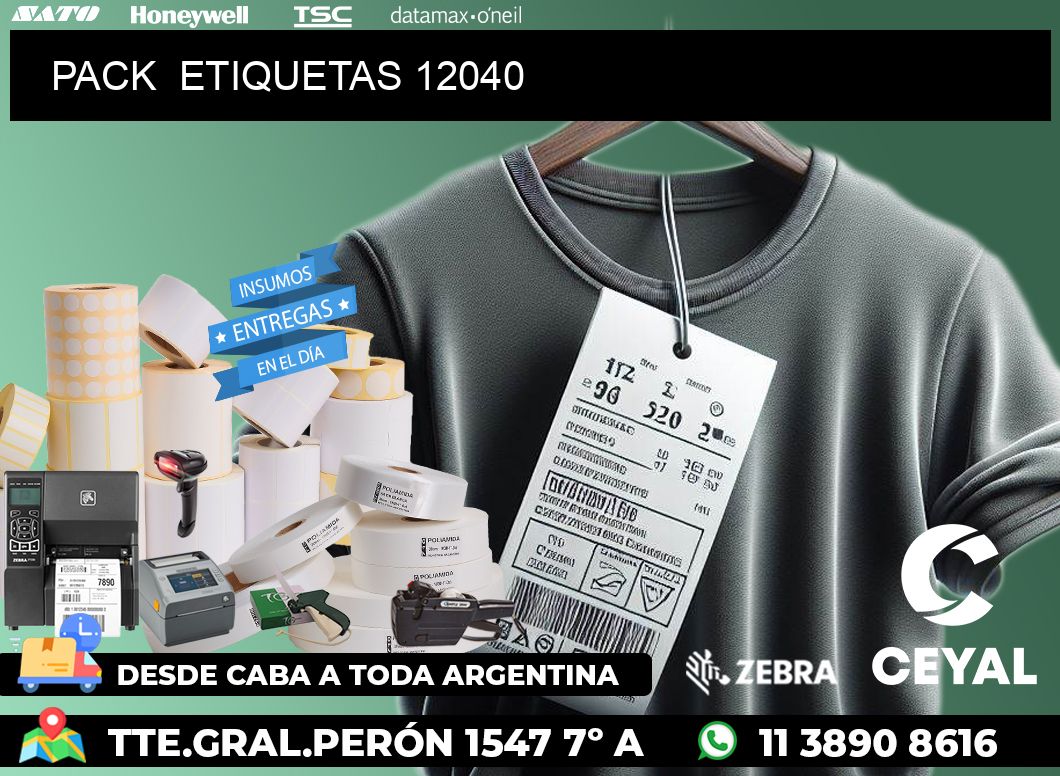 PACK  ETIQUETAS 12040