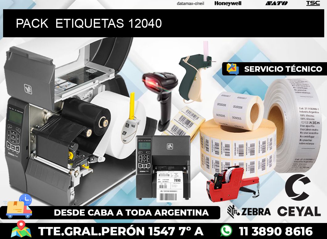 PACK  ETIQUETAS 12040