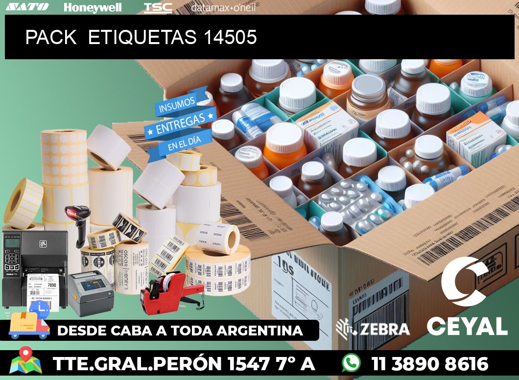 PACK  ETIQUETAS 14505