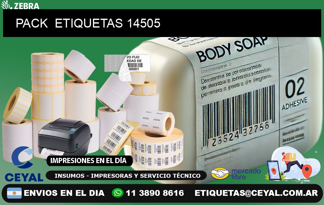 PACK  ETIQUETAS 14505