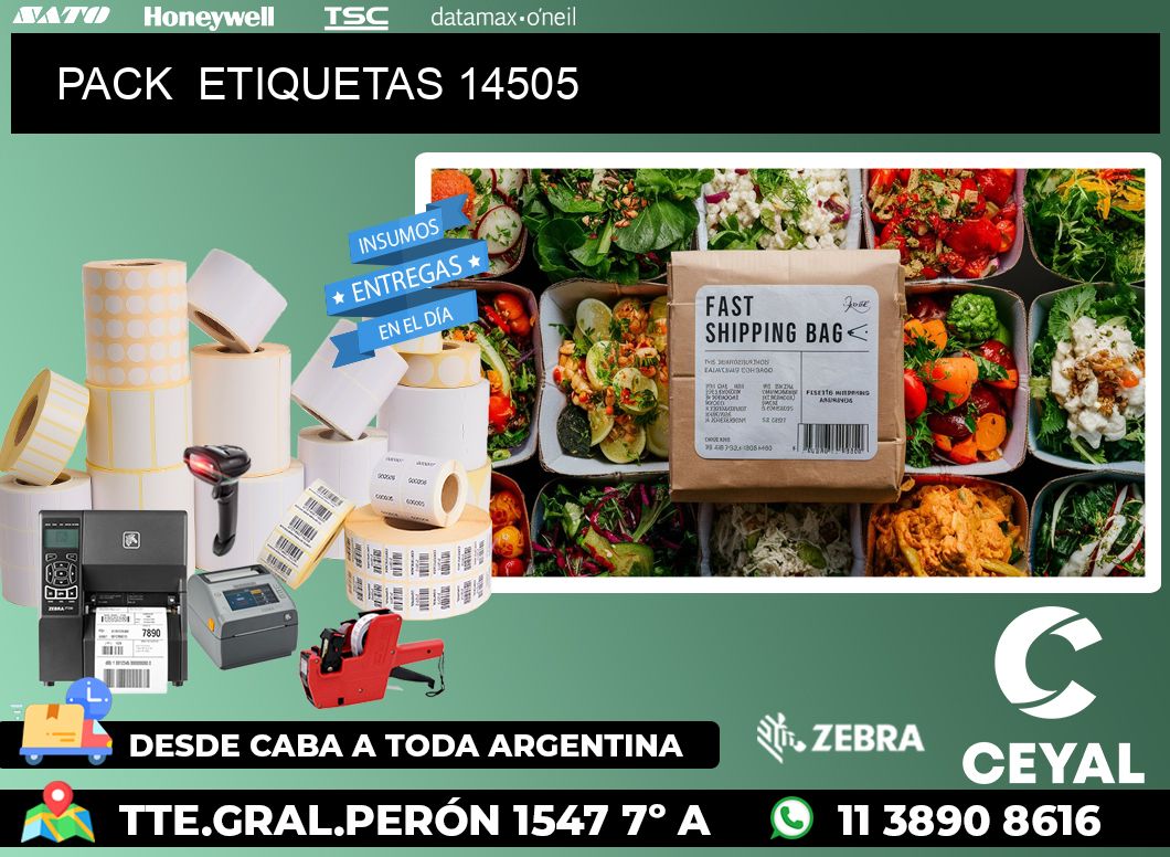 PACK  ETIQUETAS 14505