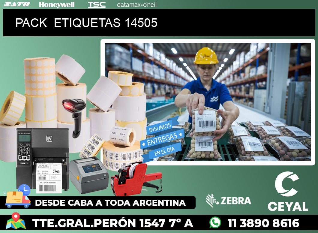 PACK  ETIQUETAS 14505
