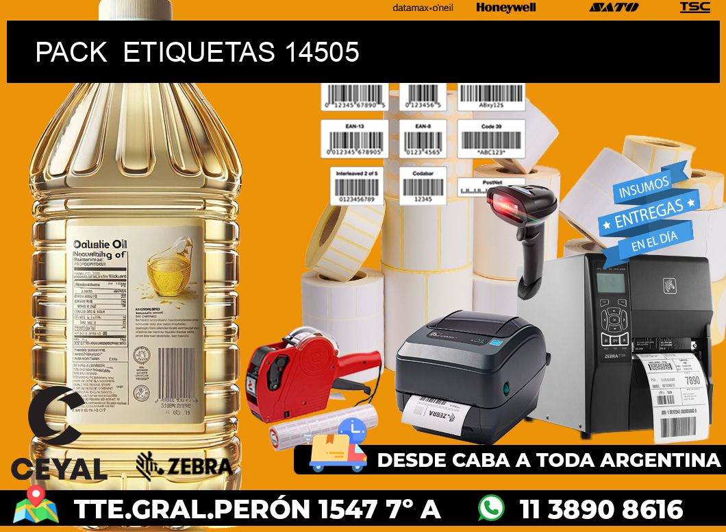 PACK  ETIQUETAS 14505