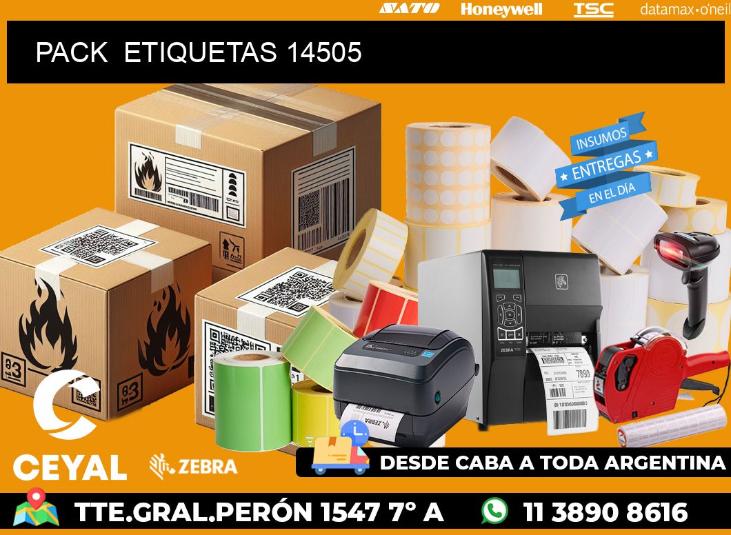 PACK  ETIQUETAS 14505