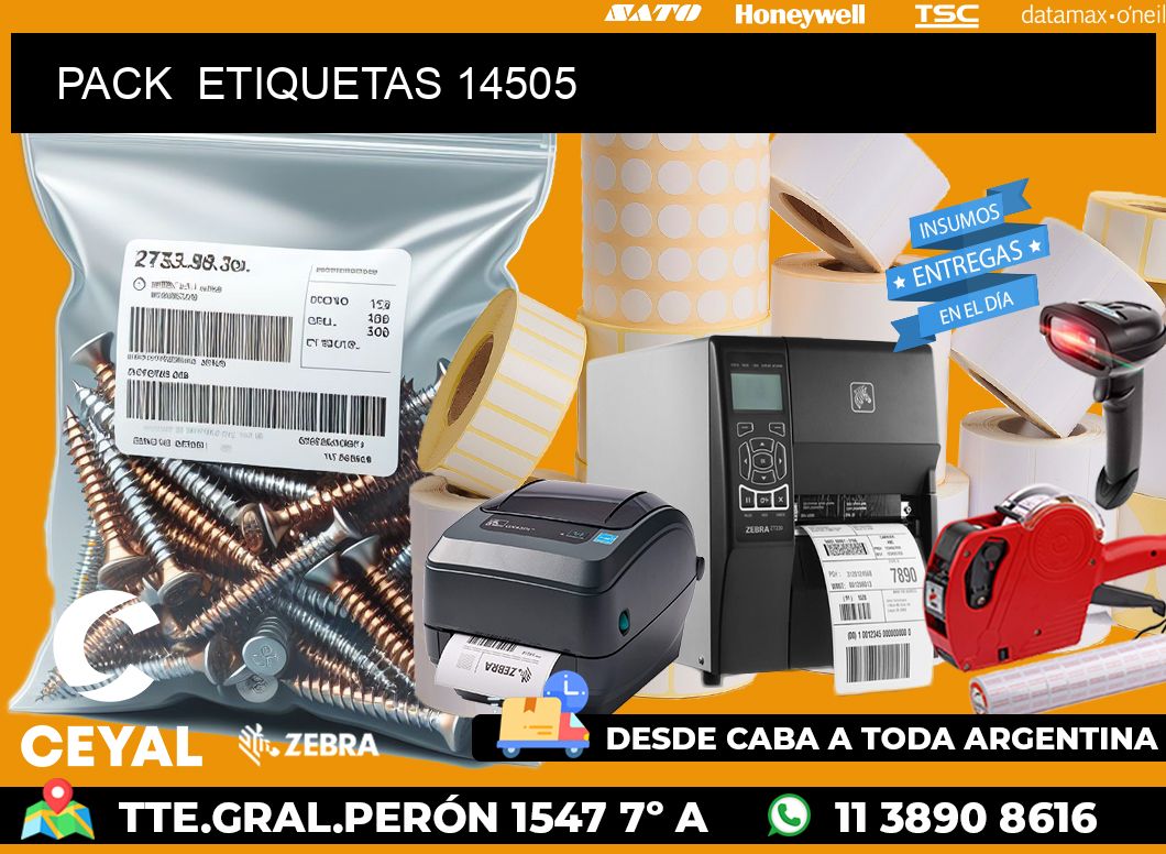 PACK  ETIQUETAS 14505