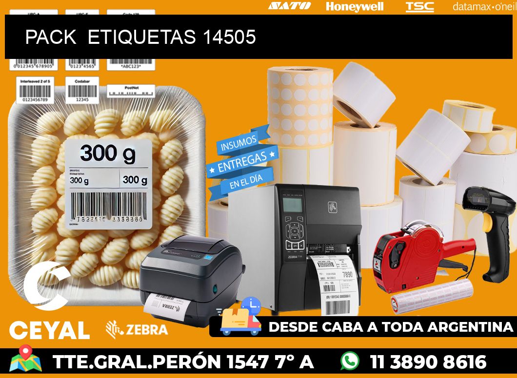 PACK  ETIQUETAS 14505