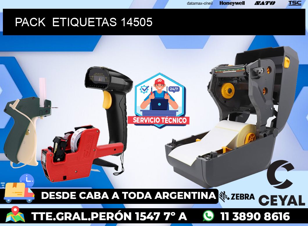 PACK  ETIQUETAS 14505