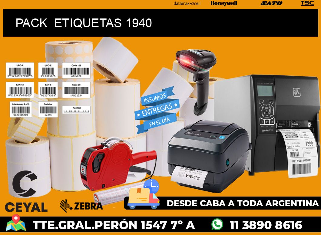 PACK  ETIQUETAS 1940