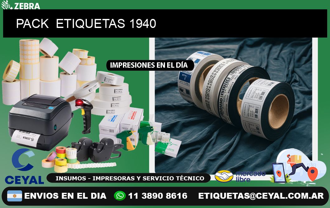 PACK  ETIQUETAS 1940