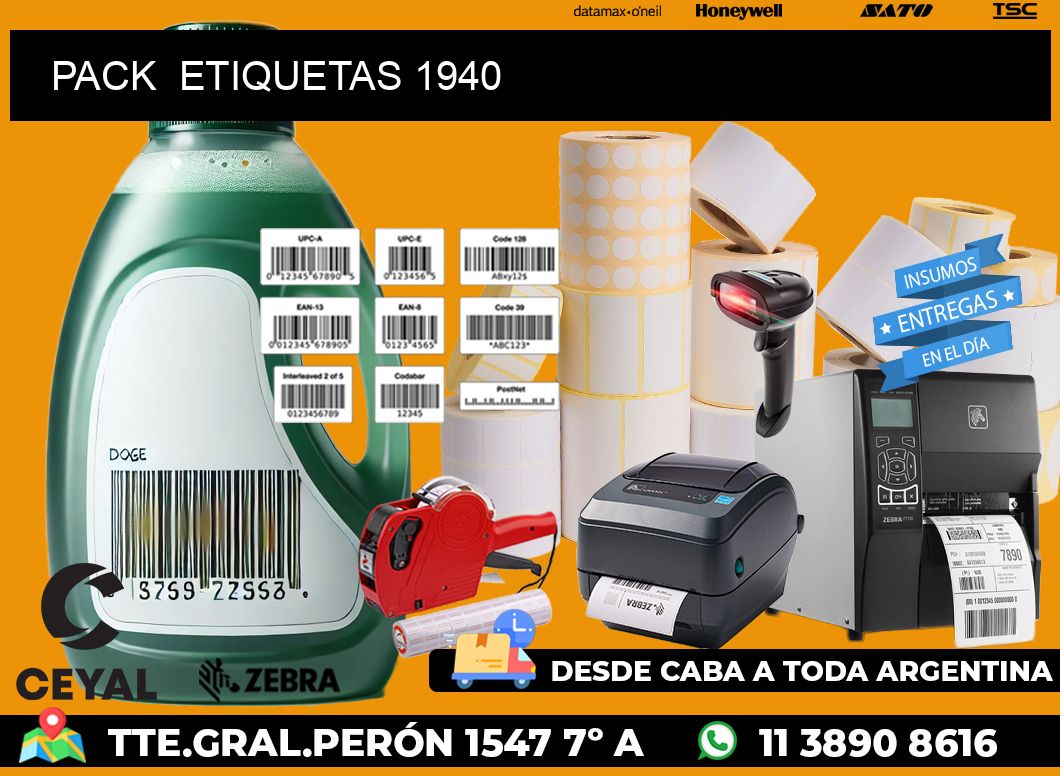 PACK  ETIQUETAS 1940