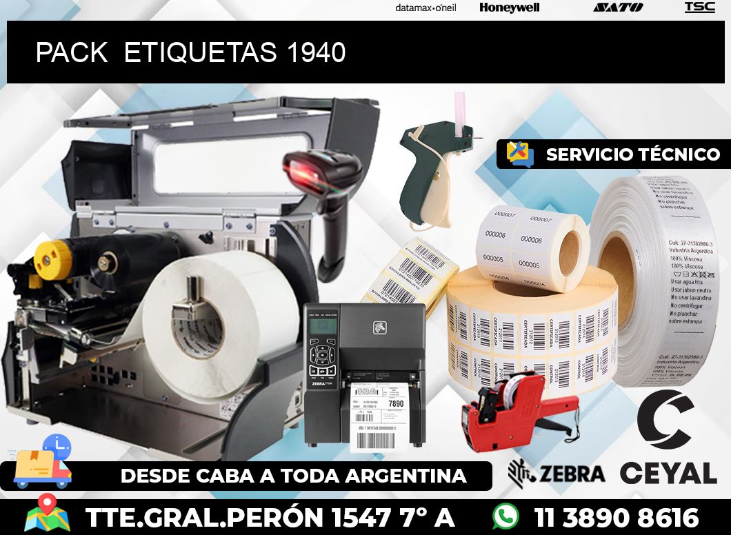 PACK  ETIQUETAS 1940