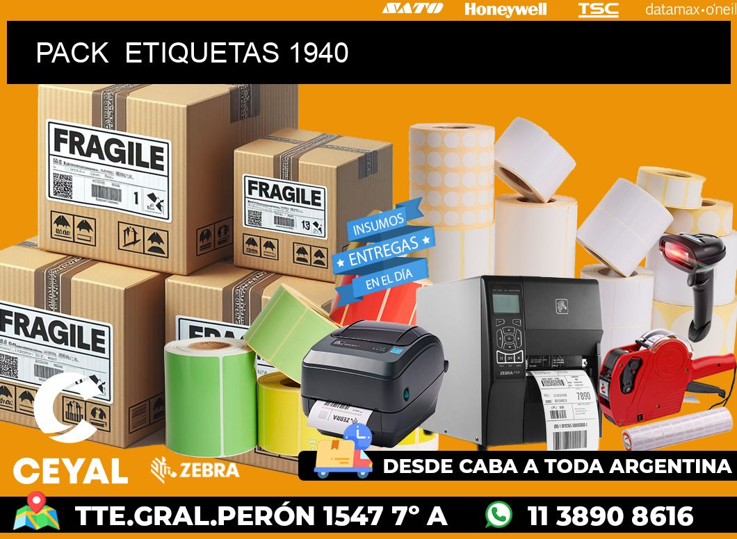 PACK  ETIQUETAS 1940