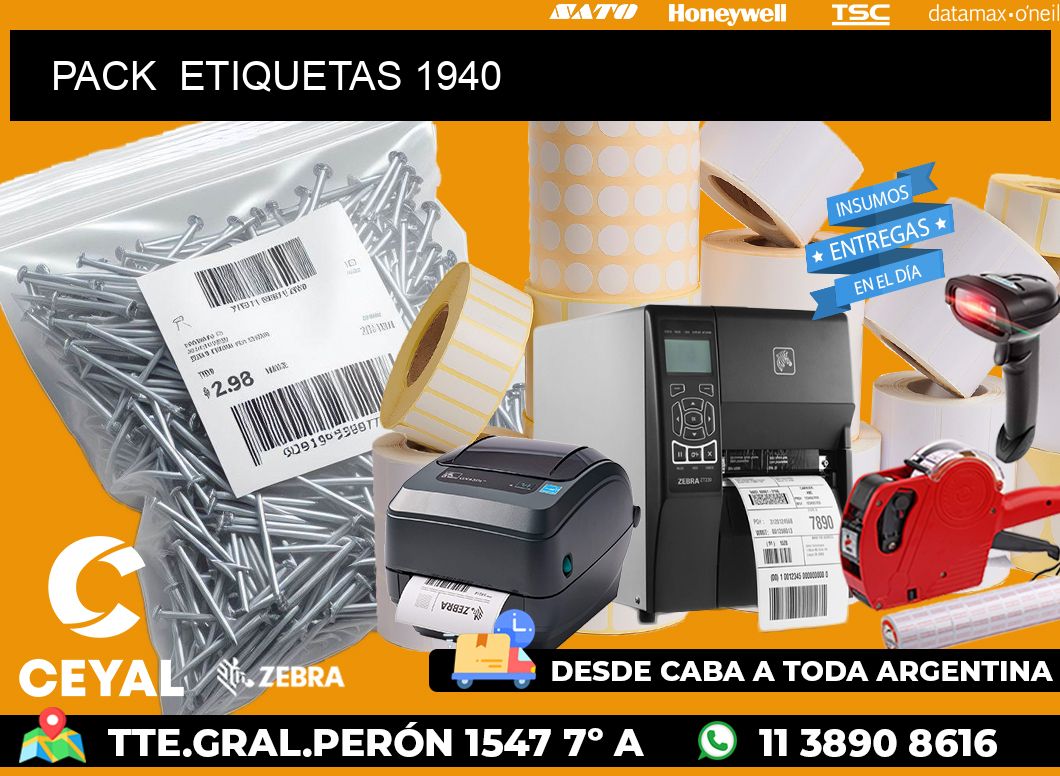 PACK  ETIQUETAS 1940