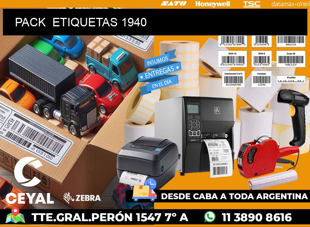 PACK  ETIQUETAS 1940