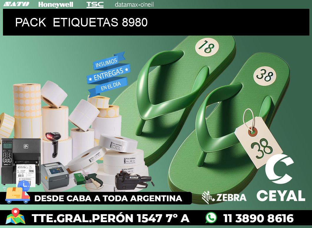 PACK  ETIQUETAS 8980