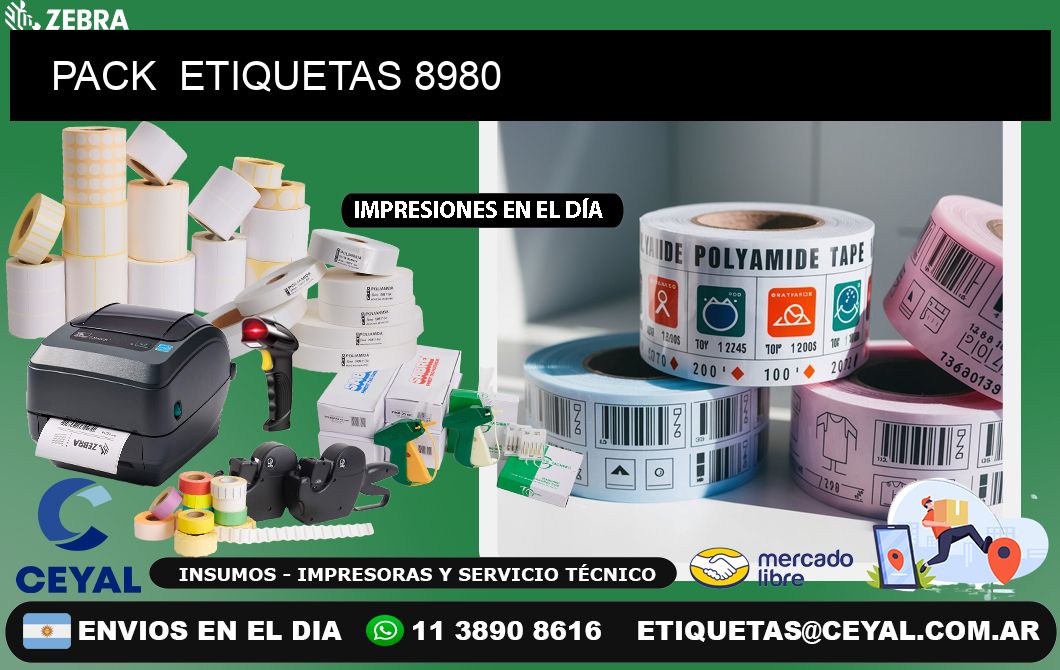 PACK  ETIQUETAS 8980