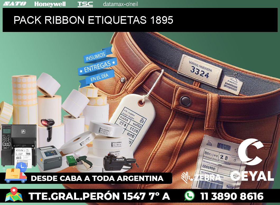 PACK RIBBON ETIQUETAS 1895