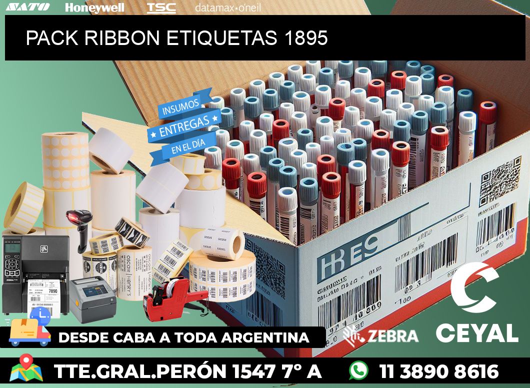 PACK RIBBON ETIQUETAS 1895