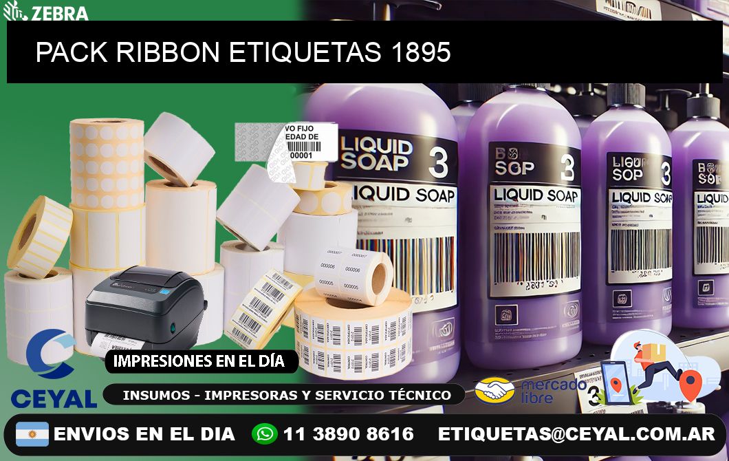 PACK RIBBON ETIQUETAS 1895