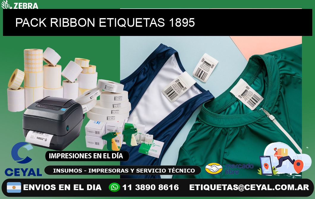 PACK RIBBON ETIQUETAS 1895