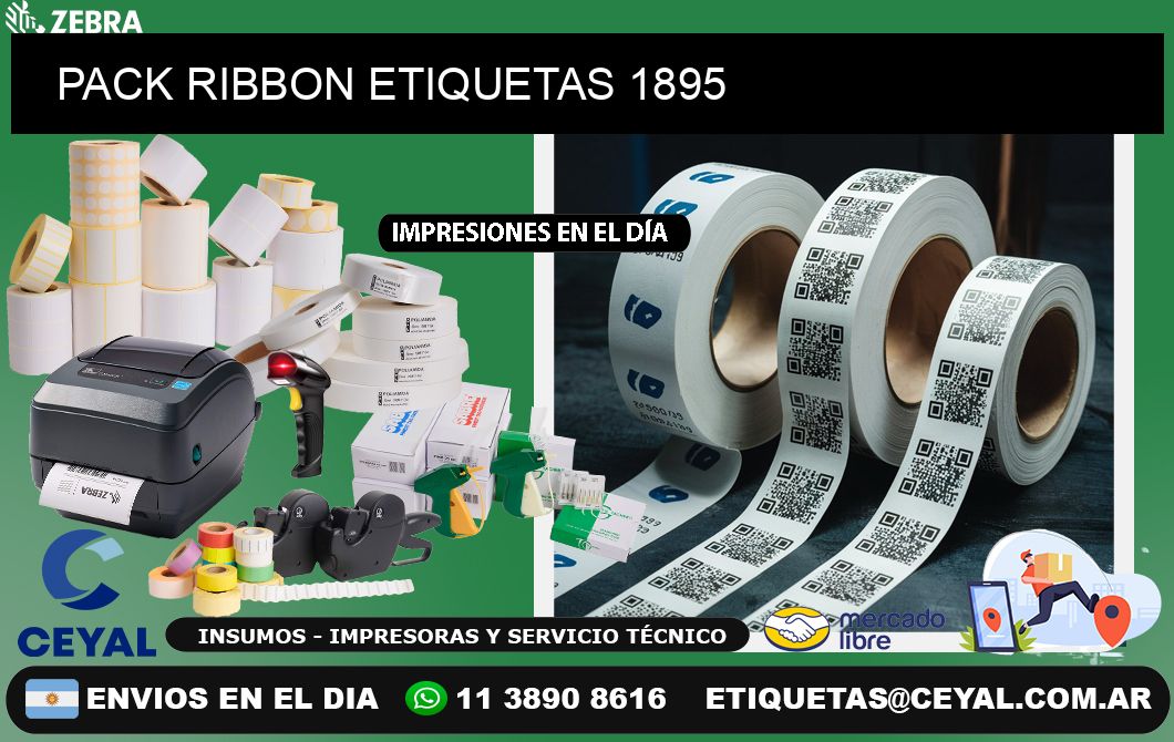 PACK RIBBON ETIQUETAS 1895