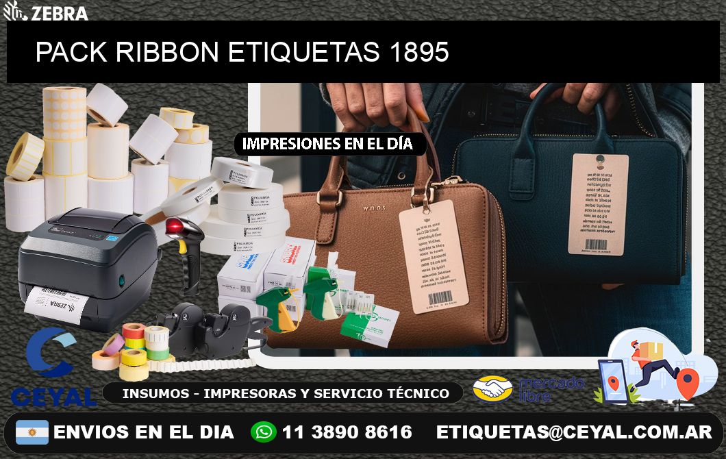 PACK RIBBON ETIQUETAS 1895